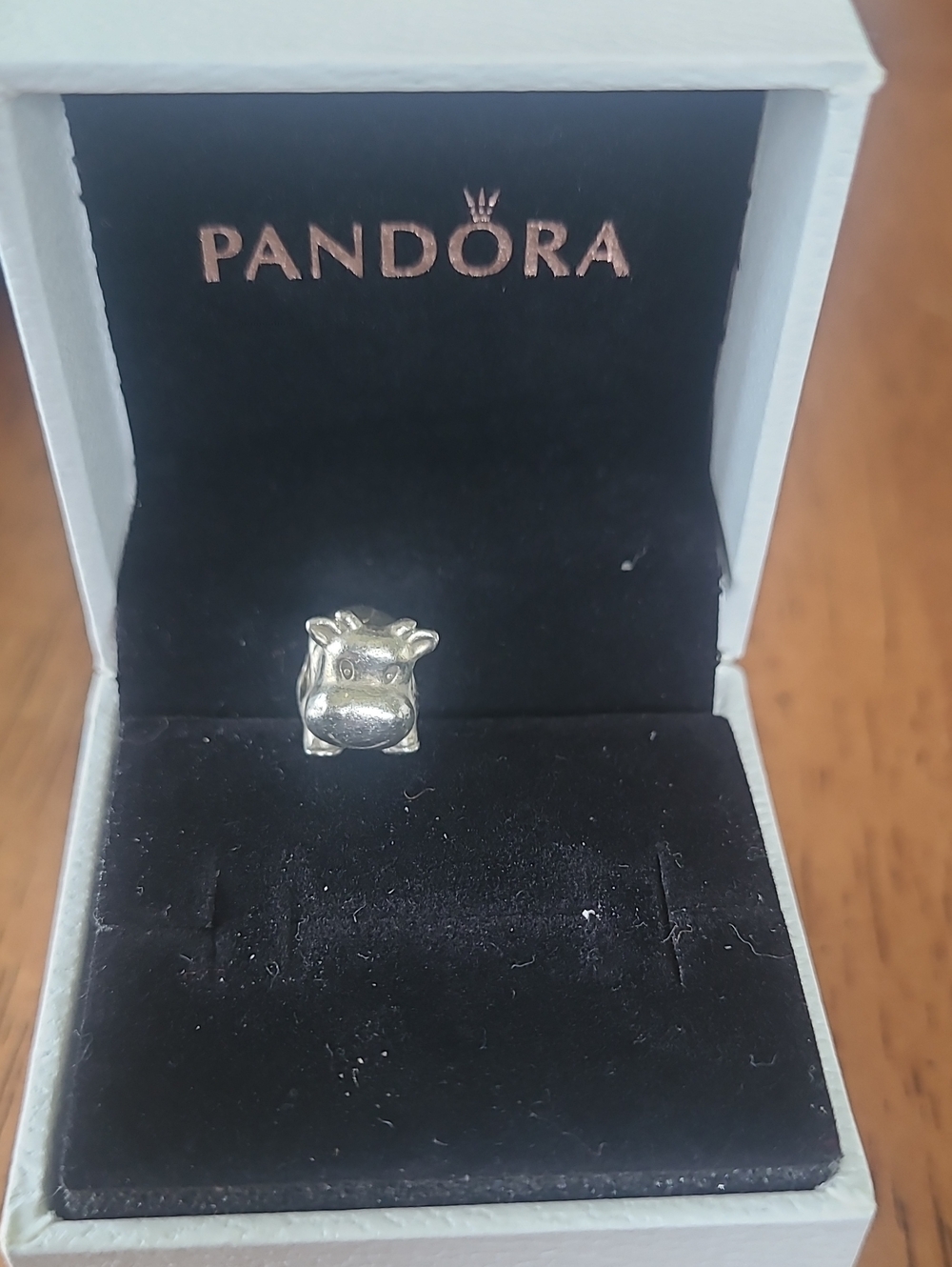 Pandora Silver Cow Charm in Silver Tone